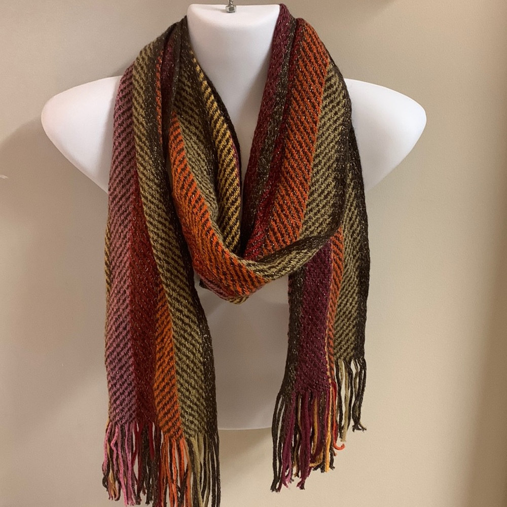 Shimmery Gold Accent Scarf
